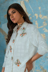 Wardha Saleem | Luxury Pret Fusion Wear | BUTTERFLY CRUSH (WHITE)