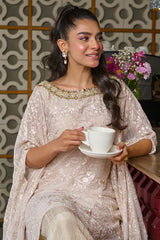 Fatima Khan | Luxury Pret 24 | IVORY GOLD KIMONO