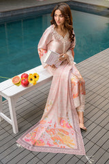 Fatima Khan | Eid Digital Silk Prints | Oriental Peach