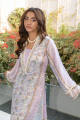 Fatima Khan | Eid Digital Silk Prints | Aqua Coral