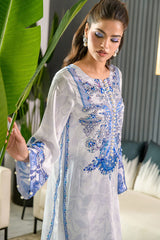 Fatima Khan | Eid Digital Silk Prints | White Opal