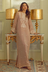 Ansab Jahangir | Summer Kaftans | Taupe Magic