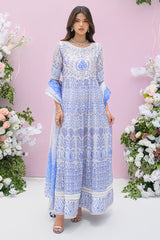 Fatima Khan | Prints and Petals | Azure Blue