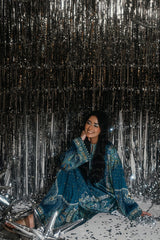 Fatima Khan | Disco Revival Festive Silk | Chundri Kaftan