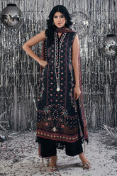 Fatima Khan | Disco Revival Festive Silk | Black Skye