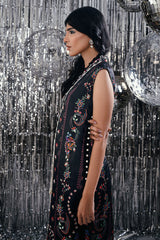 Fatima Khan | Disco Revival Festive Silk | Black Skye