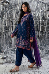 Fatima Khan | Disco Revival Festive Silk | Midnight Amethyst