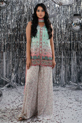 Fatima Khan | Disco Revival Festive Silk | Misty Mint