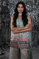 Fatima Khan | Disco Revival Festive Silk | Misty Mint