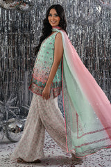 Fatima Khan | Disco Revival Festive Silk | Misty Mint