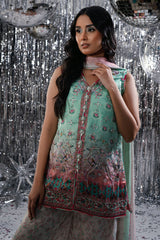 Fatima Khan | Disco Revival Festive Silk | Misty Mint