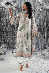 Fatima Khan | Disco Revival Festive Silk | Teal Peacock