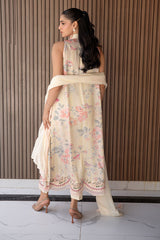 Fatima Khan | Layan Printed Eid Edit | Butter Yellow Grace