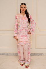 Fatima Khan | Layan Printed Eid Edit | Daisy Blush
