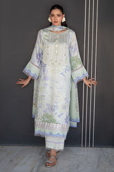 Fatima Khan | Layan Printed Eid Edit | Mint Riverie