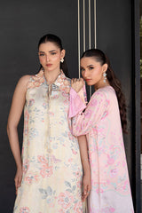 Fatima Khan | Layan Printed Eid Edit | Butter Yellow Grace