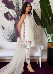 Farah Talib Aziz | Luna Eid Collection 24 | GENEVIVE PEARL WHITE