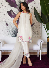 Farah Talib Aziz | Luna Eid Collection 24 | GENEVIVE PEARL WHITE