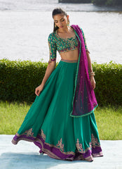 Farah Talib Aziz | Mayna Festive Luxe Pret | Amaranth Lehnga Choli