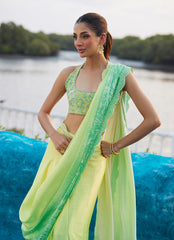 Farah Talib Aziz | Mayna Festive Luxe Pret | Celeste Ombre Saree