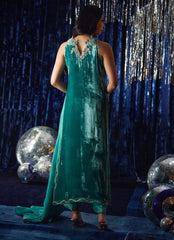 Farah Talib Aziz | Velvet Fete 4 | Ansy Aqua Shirt And Dupatta