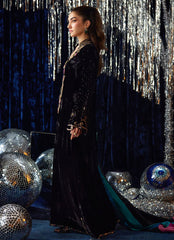 Farah Talib Aziz | Velvet Fete 4 | Nori Black Kaftan