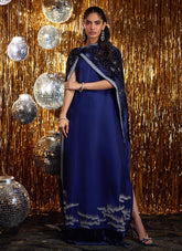 Farah Talib Aziz | Velvet Fete 4 | Elyra Silk Shirt And Pre-Draped Dupatta