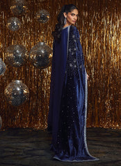 Farah Talib Aziz | Velvet Fete 4 | Elyra Silk Shirt And Pre-Draped Dupatta