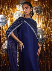 Farah Talib Aziz | Velvet Fete 4 | Elyra Silk Shirt And Pre-Draped Dupatta