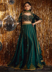 Farah Talib Aziz | Velvet Fete 4 | Sera Emerald Lehnga Choli