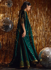 Farah Talib Aziz | Velvet Fete 4 | Sera Emerald Lehnga Choli
