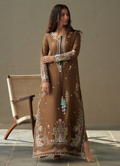 Farah Talib Aziz | Laani The Kaftan Edit | Enia Espresso Silk
