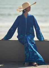 Farah Talib Aziz | Laani The Kaftan Edit | liri Ink Blue