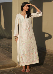 Farah Talib Aziz | Laani The Kaftan Edit | Coraline Ivory Silk