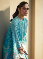 Farah Talib Aziz | Laani The Kaftan Edit | Amaris Sky-Blue Crepe