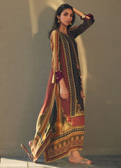 Farah Talib Aziz | Laani The Kaftan Edit | Ophelia Onyx Crepe