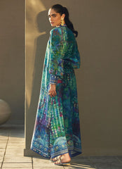 Farah Talib Aziz | Laani The Kaftan Edit | Tulum Blue Crepe