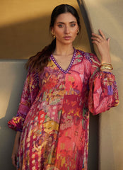 Farah Talib Aziz | Laani The Kaftan Edit | Mischa Magenta Crepe