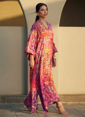Farah Talib Aziz | Laani The Kaftan Edit | Mischa Magenta Crepe