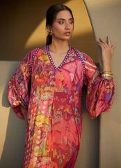 Farah Talib Aziz | Laani The Kaftan Edit | Mischa Magenta Crepe