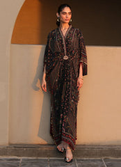 Farah Talib Aziz | Laani The Kaftan Edit | Neroli Onyx Crepe