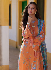 Farah Talib Aziz | Luxury Lawn 26 | Lucia Burnt Orange