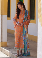 Farah Talib Aziz | Luxury Lawn 26 | Lucia Burnt Orange