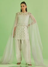 Farah Talib Aziz | Veya A Draped Capsule | Laine Shirt And Drape Dupatta