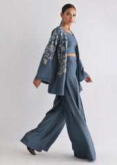 Umsha | Luxury Pret | BLUE STONE GLOSS