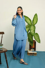Sahar | Pret Essentials Winter 25 | Blue Éclat