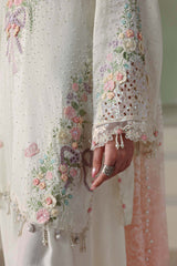 Maria B | 3 Piece Unstitched Embroidered | SR-01-02-Ivory