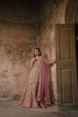 Wahaj M Khan | Banno Wedding Formals | Pale Pink Lama Tissue Bano