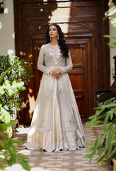 Wahaj M Khan | Nur Festive | Ivory Net Nur Gown
