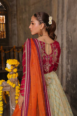 Wahaj M Khan | Banno Wedding Formals | Mahnoor Bano Magenta Tri- Set